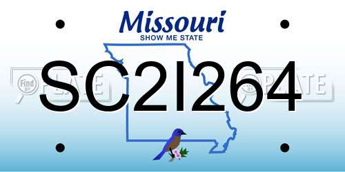 SC2I264 Missouri License Plate