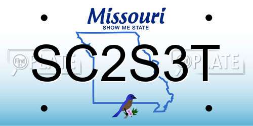 SC2S3T Missouri License Plate