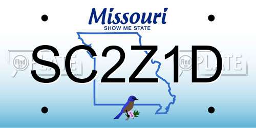 SC2Z1D Missouri License Plate