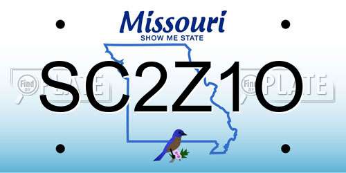 SC2Z1O Missouri License Plate