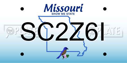 SC2Z6I Missouri License Plate