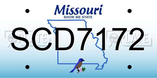 SCD7172 Missouri License Plate