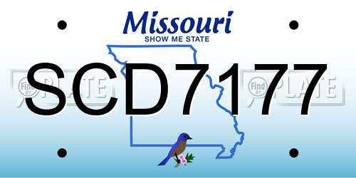 SCD7177 Missouri License Plate