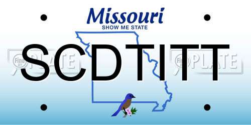 SCDTITT Missouri License Plate
