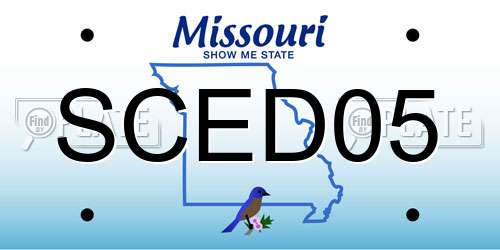 SCED05 Missouri License Plate