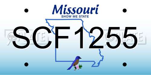 SCF1255 Missouri License Plate