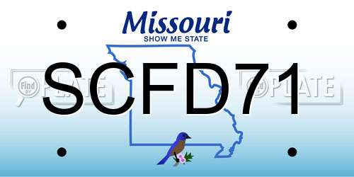 SCFD71 Missouri License Plate