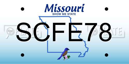 SCFE78 Missouri License Plate