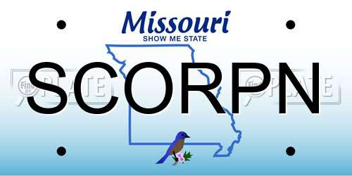 SCORPN Missouri License Plate