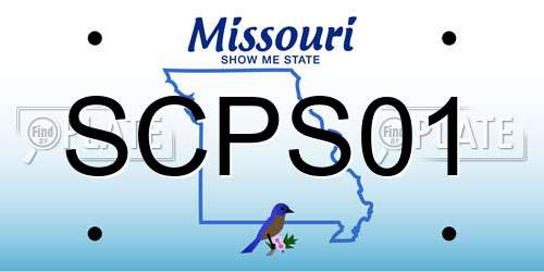 SCPS01 Missouri License Plate
