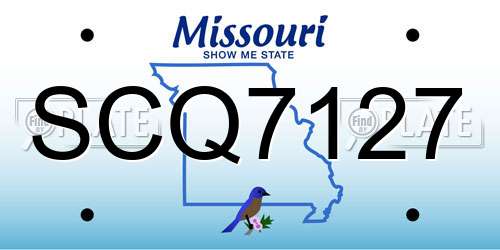 SCQ7127 Missouri License Plate