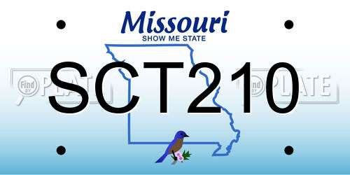 SCT210 Missouri License Plate