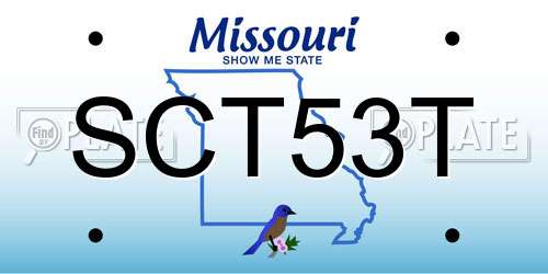 SCT53T Missouri License Plate