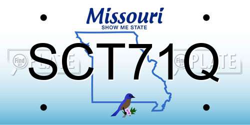 SCT71Q Missouri License Plate