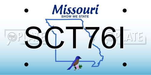 SCT76I Missouri License Plate