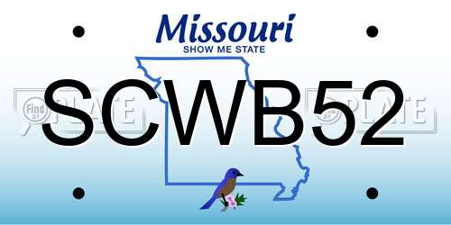 SCWB52 Missouri License Plate