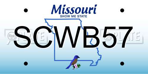 SCWB57 Missouri License Plate