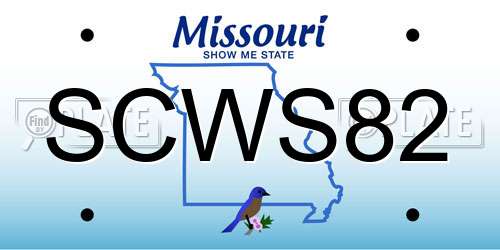 SCWS82 Missouri License Plate
