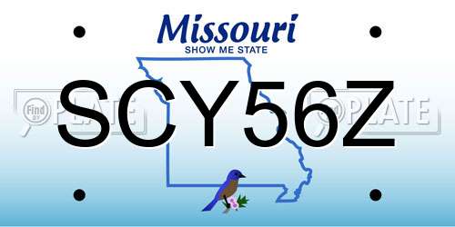 SCY56Z Missouri License Plate