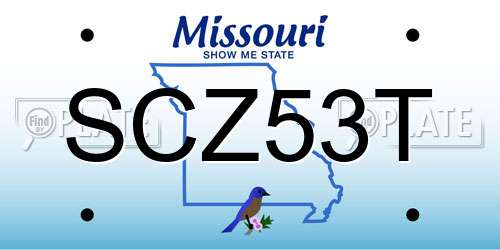 SCZ53T Missouri License Plate