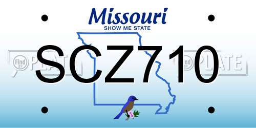 SCZ710 Missouri License Plate