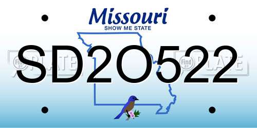 SD2O522 Missouri License Plate
