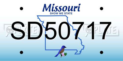 SD50717 Missouri License Plate