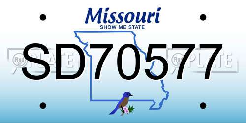 SD70577 Missouri License Plate