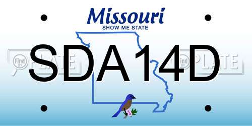 SDA14D Missouri License Plate