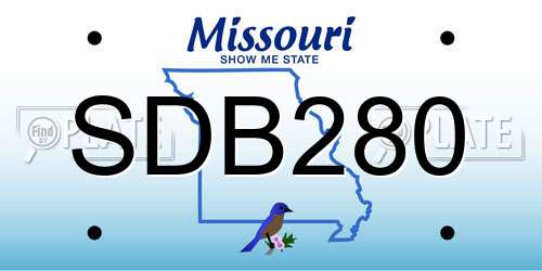 SDB280 Missouri License Plate