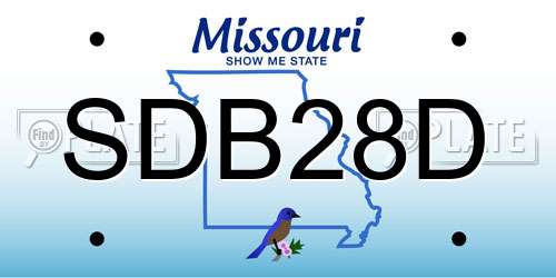 SDB28D Missouri License Plate