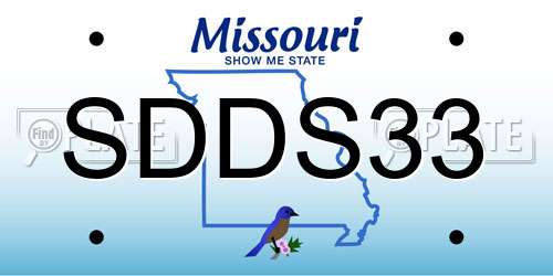 SDDS33 Missouri License Plate