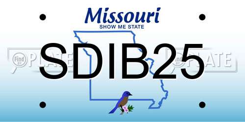 SDIB25 Missouri License Plate