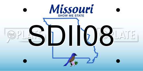 SDII08 Missouri License Plate