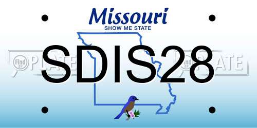SDIS28 Missouri License Plate
