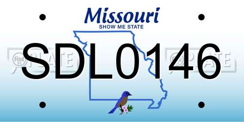 SDL0146 Missouri License Plate