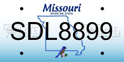 SDL8899 Missouri License Plate