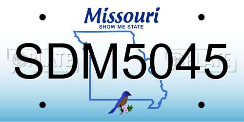 SDM5045 Missouri License Plate