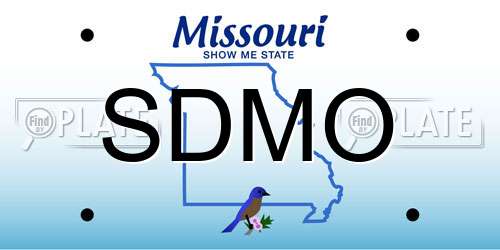 SDMO Missouri License Plate
