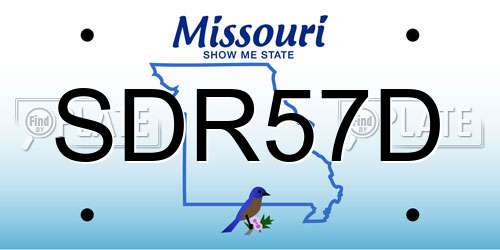 SDR57D Missouri License Plate