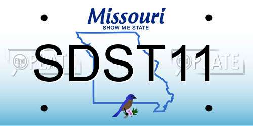 SDST11 Missouri License Plate