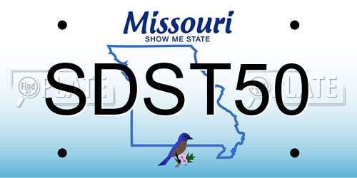 SDST50 Missouri License Plate