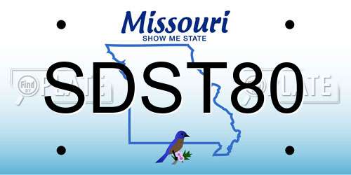 SDST80 Missouri License Plate