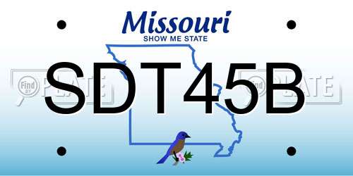 SDT45B Missouri License Plate