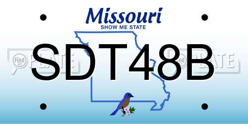 SDT48B Missouri License Plate