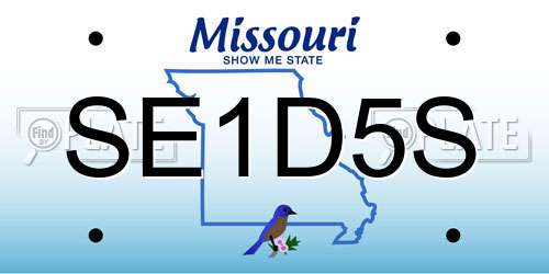 SE1D5S Missouri License Plate