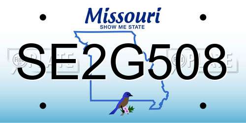 SE2G508 Missouri License Plate