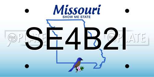 SE4B2I Missouri License Plate
