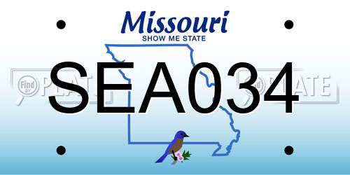 SEA034 Missouri License Plate