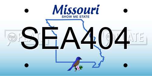 SEA404 Missouri License Plate
